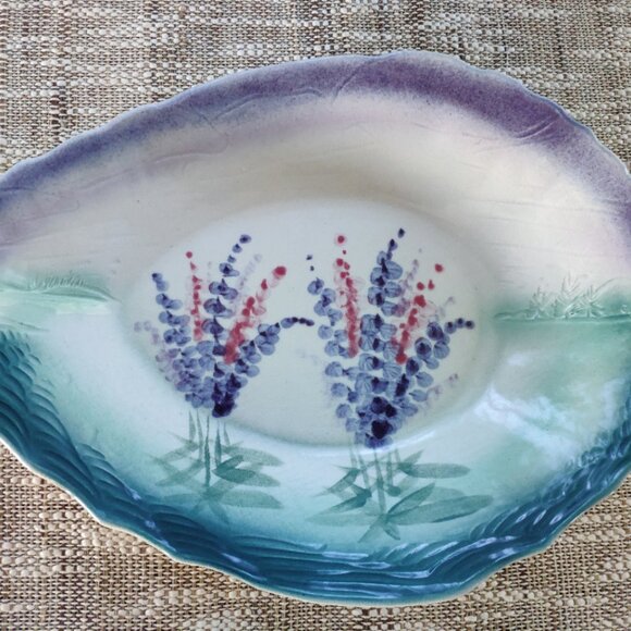 Studio Art Pottery Bowls Set of 2, Carol Smeraldo Hand Painted 12.5" and 6.75" - Picture 6 of 14